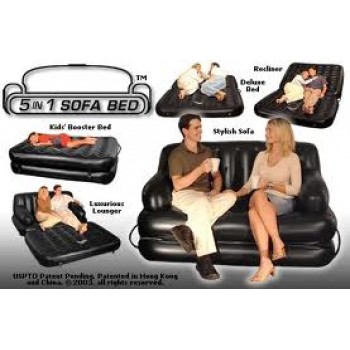 AIR INFLATABLE SOFA BED 5 IN 1 WITH PUMP With Nazar Suraksha Kavach Free Worth Rs.6498/-